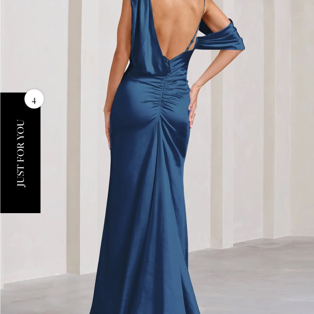 Just For You Backless Navy Dress